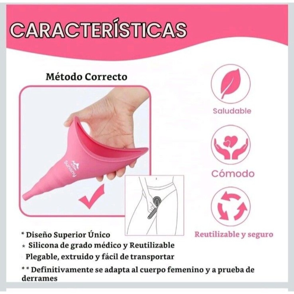 Female Urination Device, Reusable Female Urinal Silicone Women Pee Funnel Allows